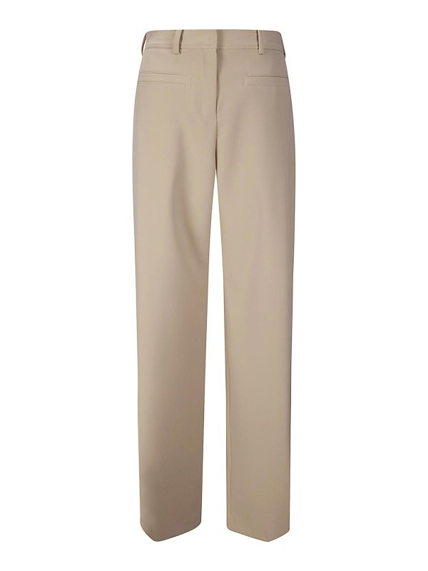 Courreges: Pantalones casual - Pantalón Casual - Beis