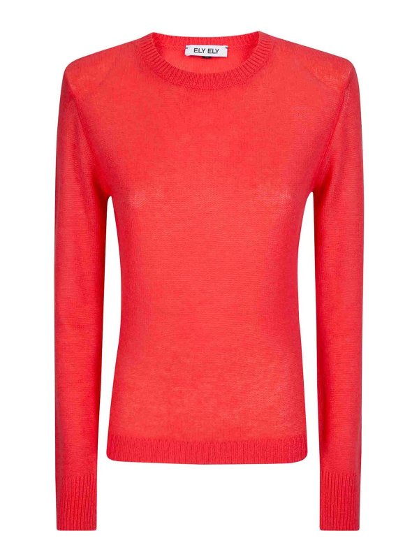 ELY ELY: Pull col rond - Pull Col Rond - Rouge Clair