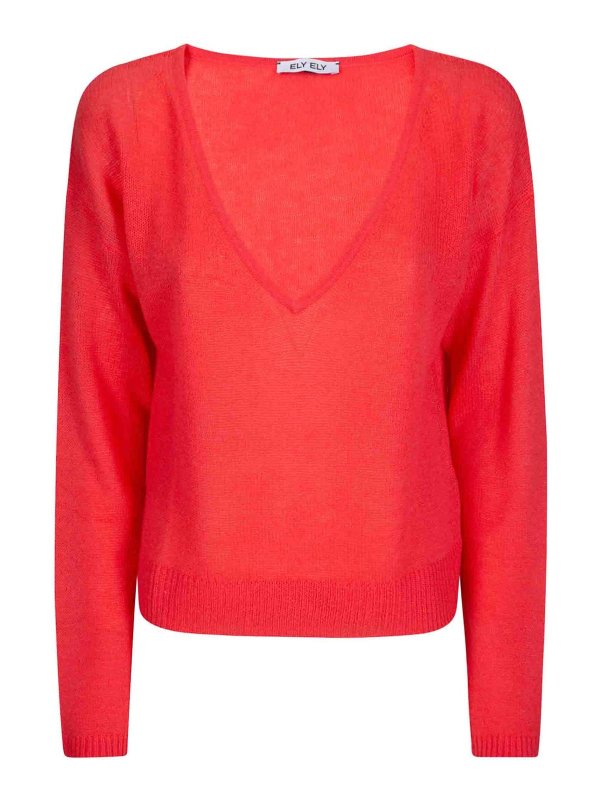 ELY ELY: Suéteres con cuello pico - Suéter Con Cuello De Pico