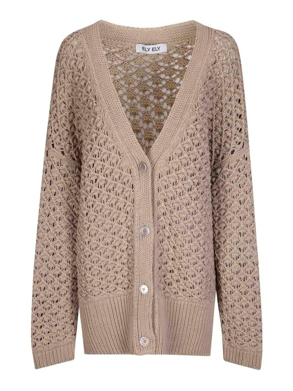 ELY ELY: Cardigans - Cardigan - Beige