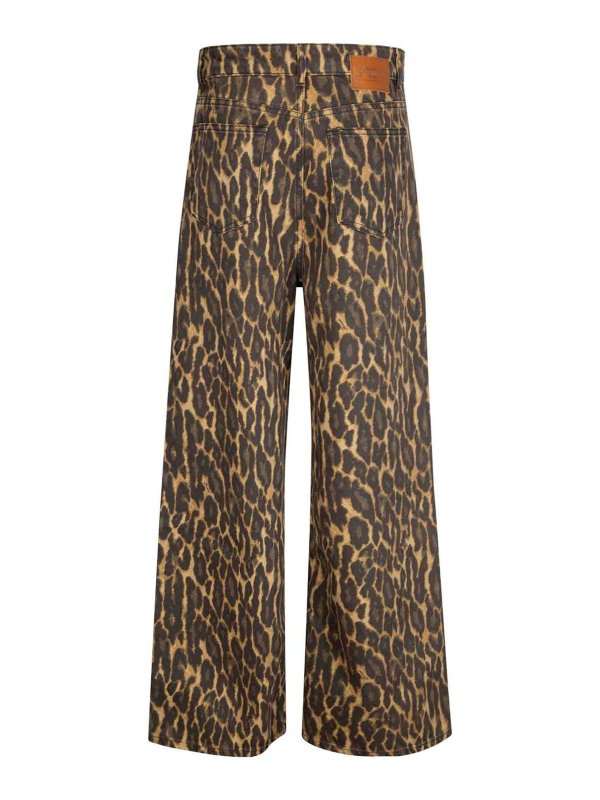 GANNI: Jeans à jambe droite online - Jean Droit - Marron Clair