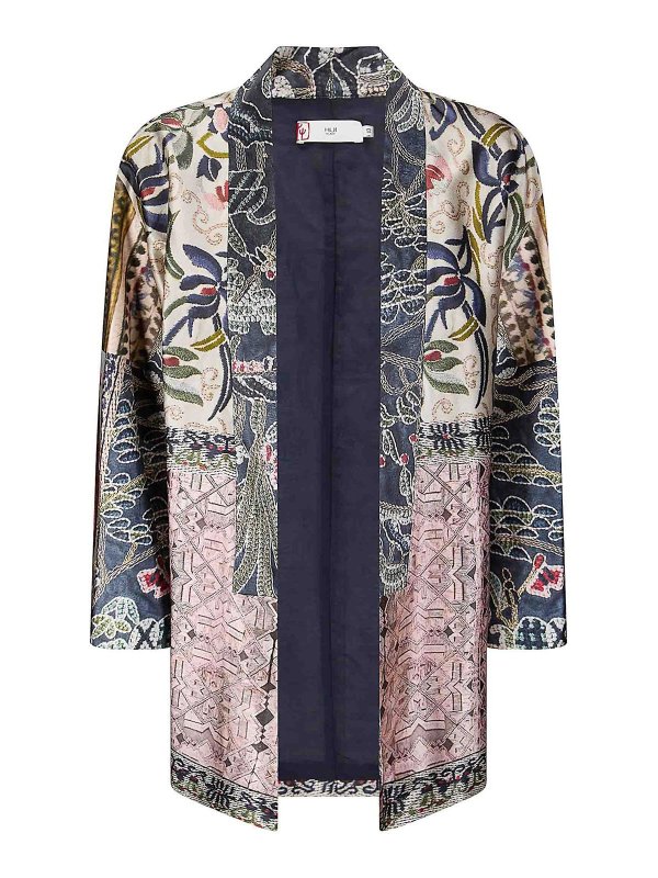 HUI: casual jackets - Chinese-Style Printed Silk Jacket