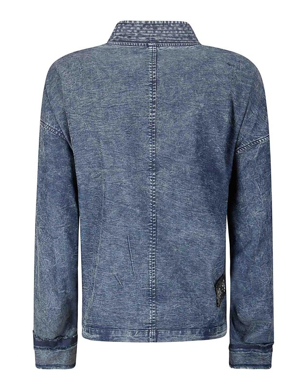HUI: Vestes en denim online - Veste En Jean - Bleu Foncé
