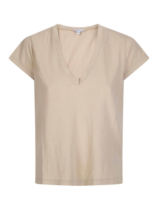 JAMES PERSE: t-shirts - Deep V S/S Tee