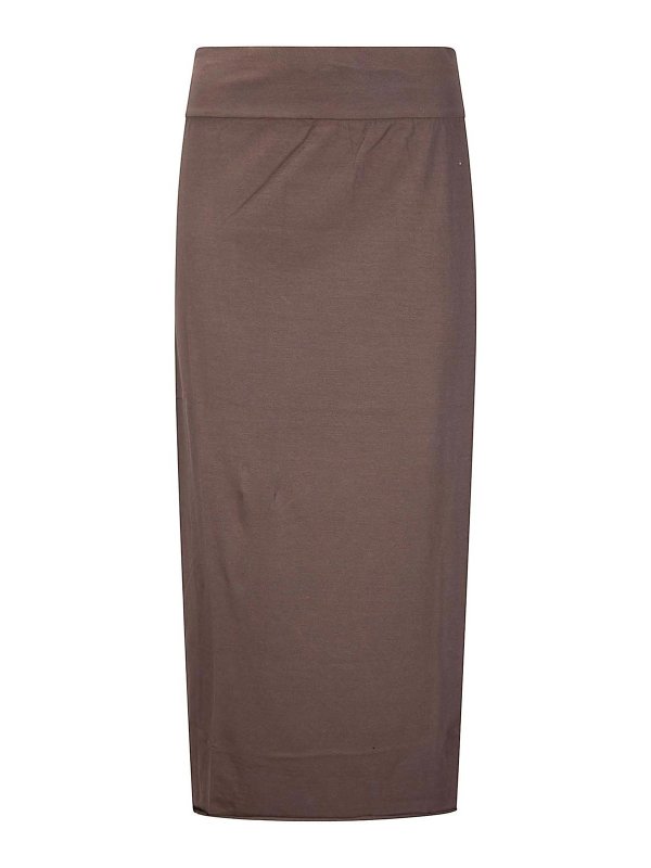 LABO.ART: Faldas media pierna y semilargas - Falda Semilarga - Marrón