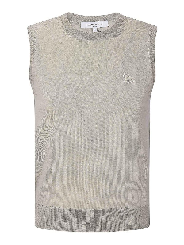 MAISON KITSUNÉ: Tops y camisetas sin mangas - Top - Marrón