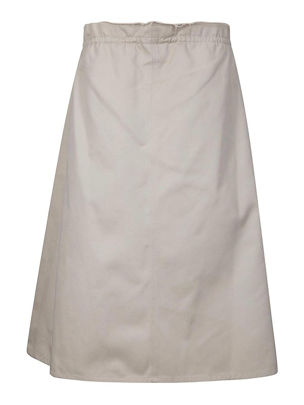 MM6 MAISON MARGIELA: ニーレングススカート＆ミディ丈 - 膝丈/ミディスカート - ベージュ