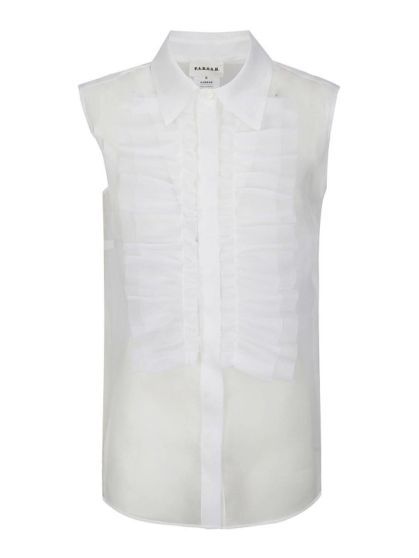 P.A.R.O.S.H.: Hemden - Hemd - Weiß