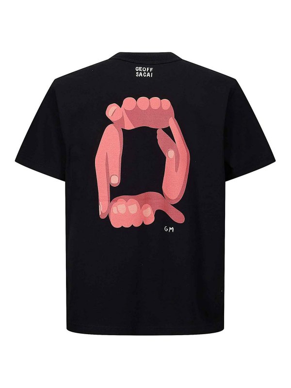 Sacai: T-shirts online - T-Shirt - Noir