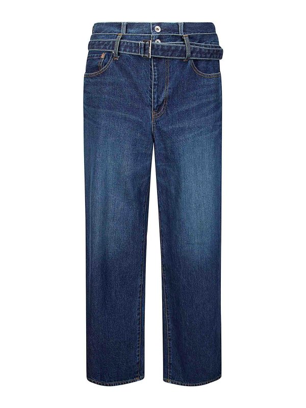 Sacai: pantaloni casual - Pantaloni di jeans