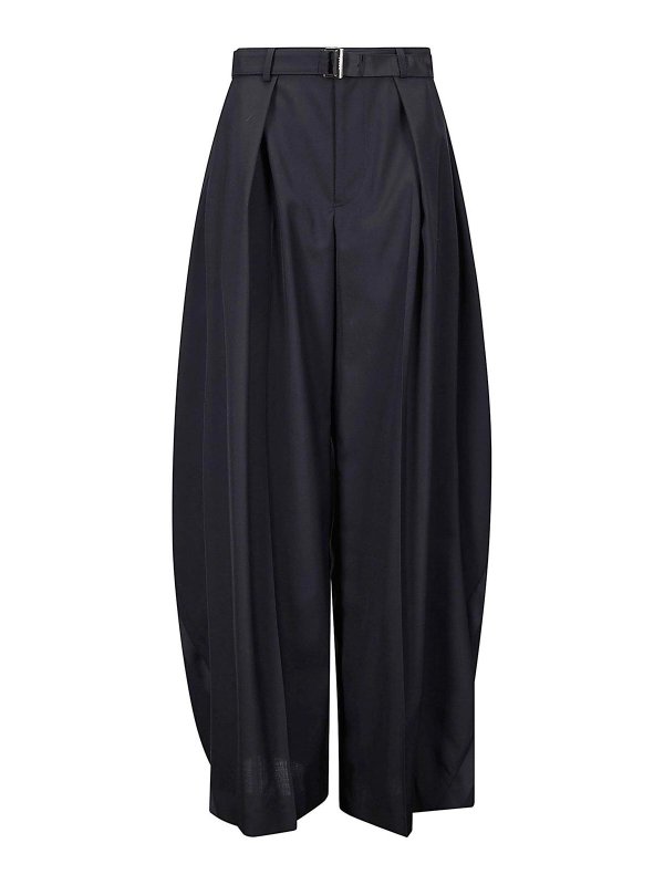 Sacai: Pantalones casual - Pantalón Casual - Negro