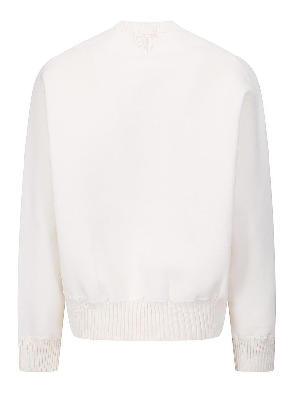 Sacai: crew necks online - Cotton Cashmere Knit Pullover