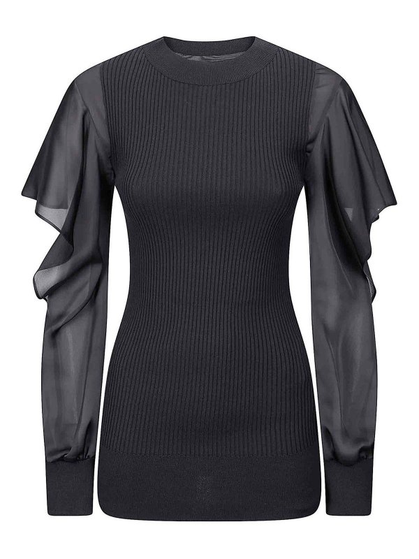 Sacai: Tops und Tank Tops - Top - Schwarz