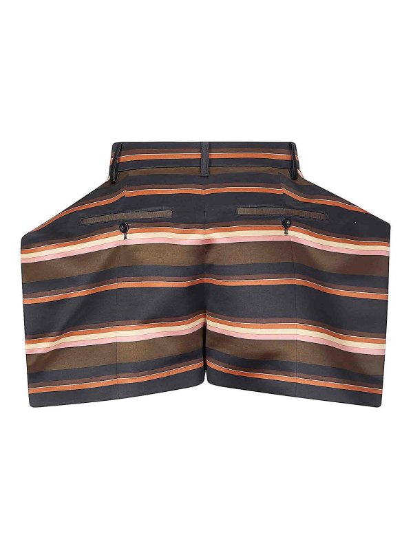 Sacai: Trousers Shorts online - Horizontal Stripe Shorts