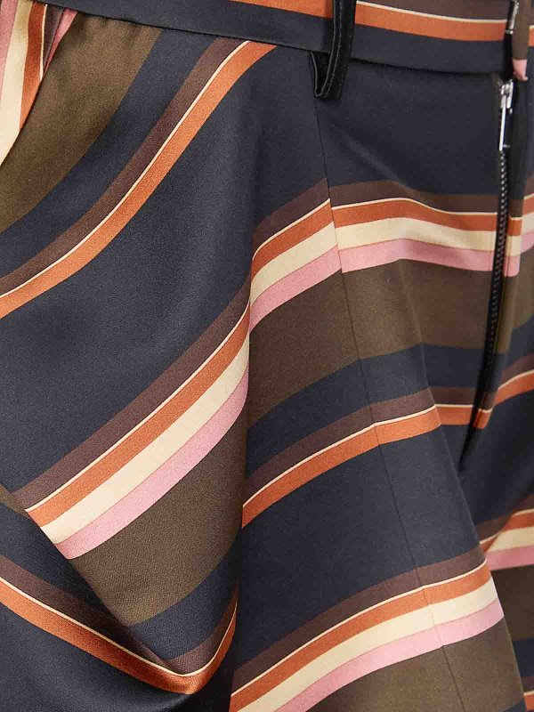 The Best Shops Sacai: Trousers Shorts - Horizontal Stripe Shorts