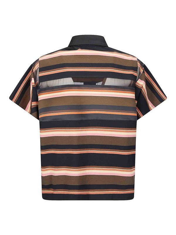 Sacai: t-shirts online - Horizontal Stripe T-Shirt