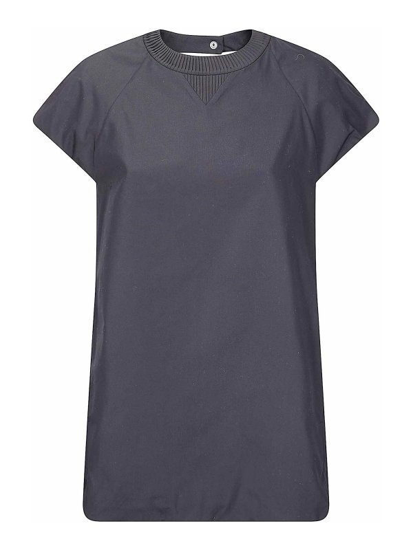 Sacai: knee length dresses - Poplin Dress