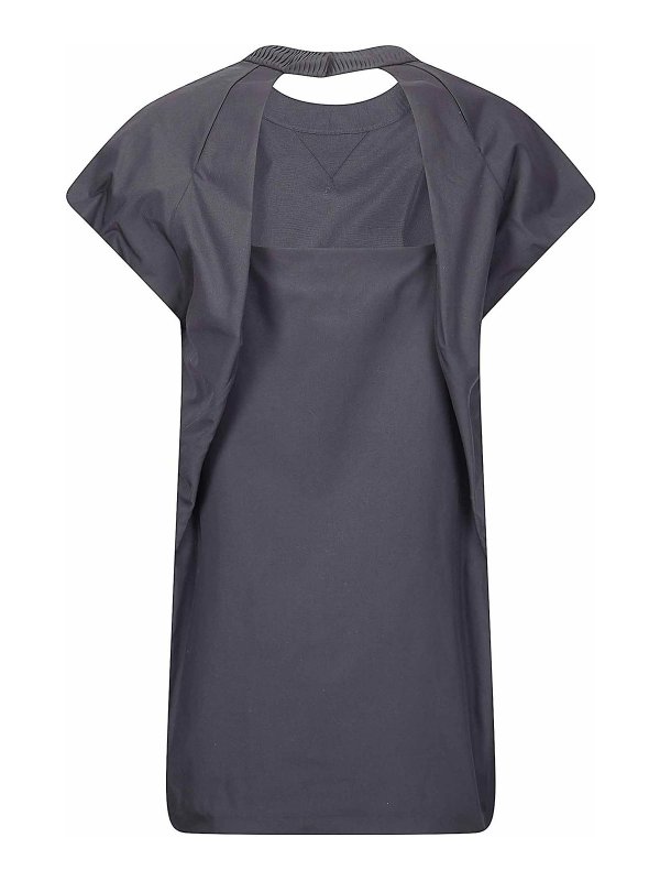Sacai: knee length dresses online - Poplin Dress