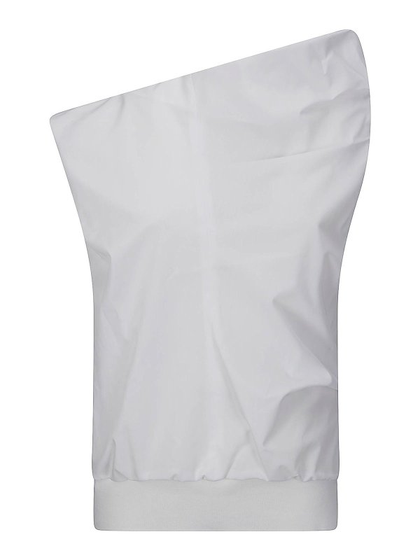 Sacai: maglia collo rotondo - Pullover in popeline