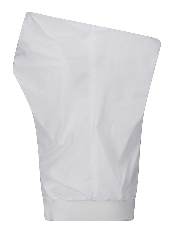 Sacai: maglia collo rotondo online - Pullover in popeline