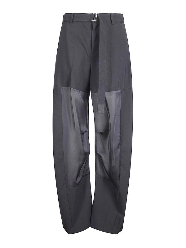 Sacai: casual trousers - Wool Suiting Pants