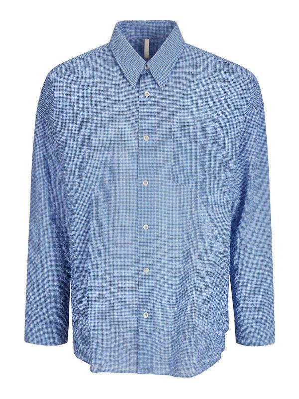 EDWARD GREEN: Chemises - Chemise - Bleu