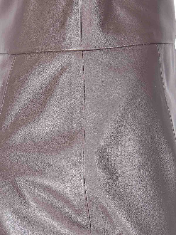 The Best Shops TAGLIATORE: Jupes en cuir - Jupe En Cuir - Marron Foncé