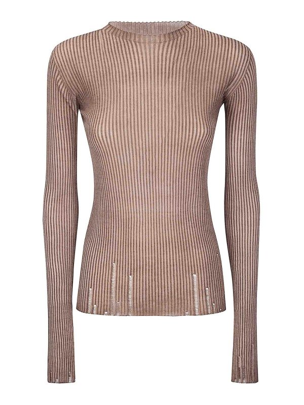 UMA WANG: Tops y camisetas sin mangas - Top - Marrón