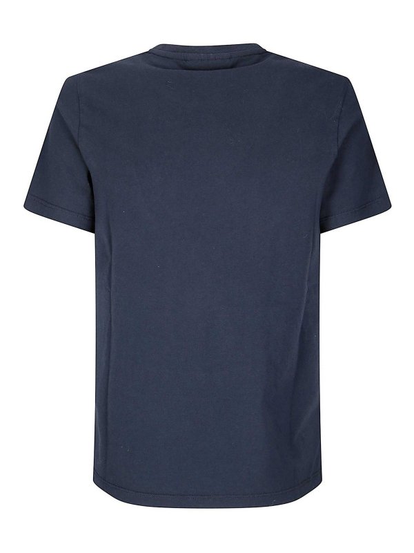 MAISON KITSUNÉ: T-shirts online - T-Shirt - Bleu Foncé