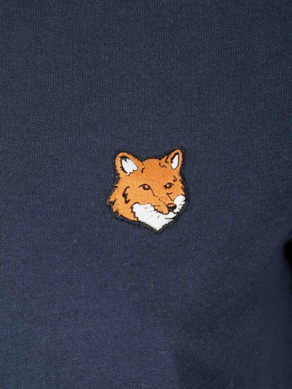 The Best Shops MAISON KITSUNÉ: T-shirts - T-Shirt - Bleu Foncé