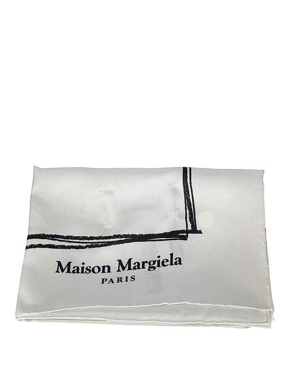 Maison Margiela: Stolen und Schals - Stola - Hellgrau