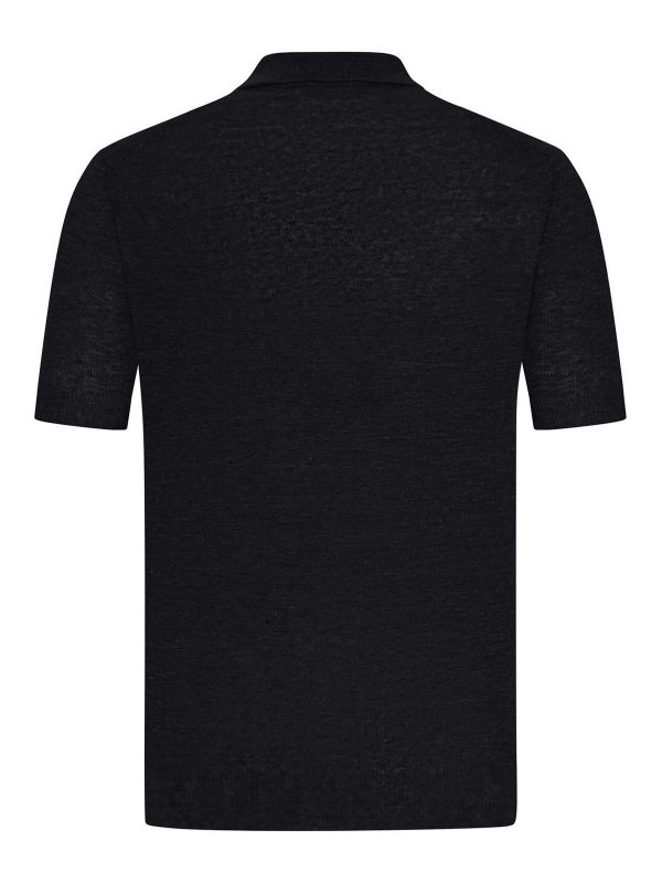 NOME: polo shirts online - Short-Sleeved Linen Polo Shirt
