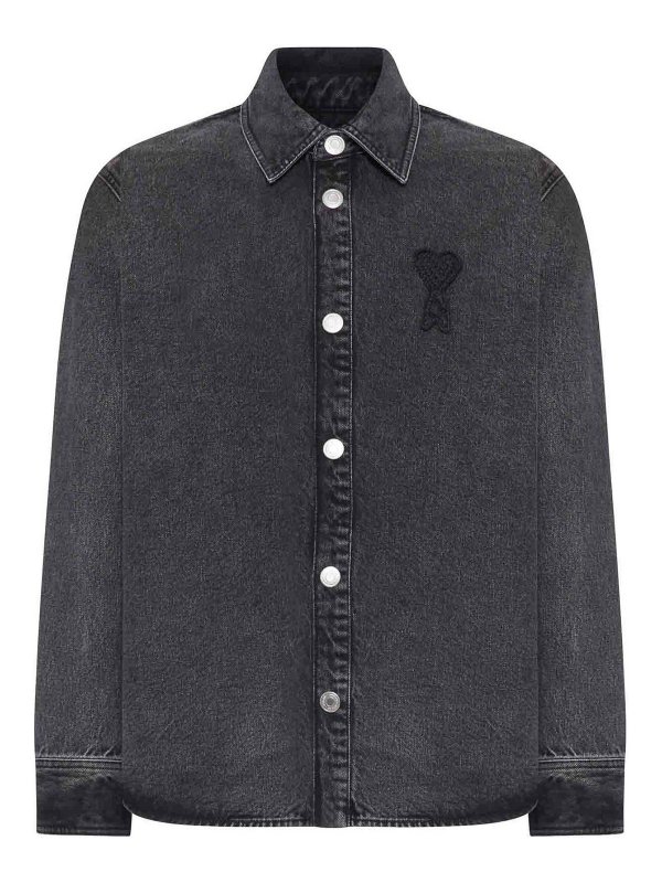 AMI PARIS: Camisas - Camisa - Negro