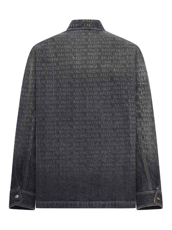 BALENCIAGA: Chaquetas denim online - Chaqueta Vaquera - Gris