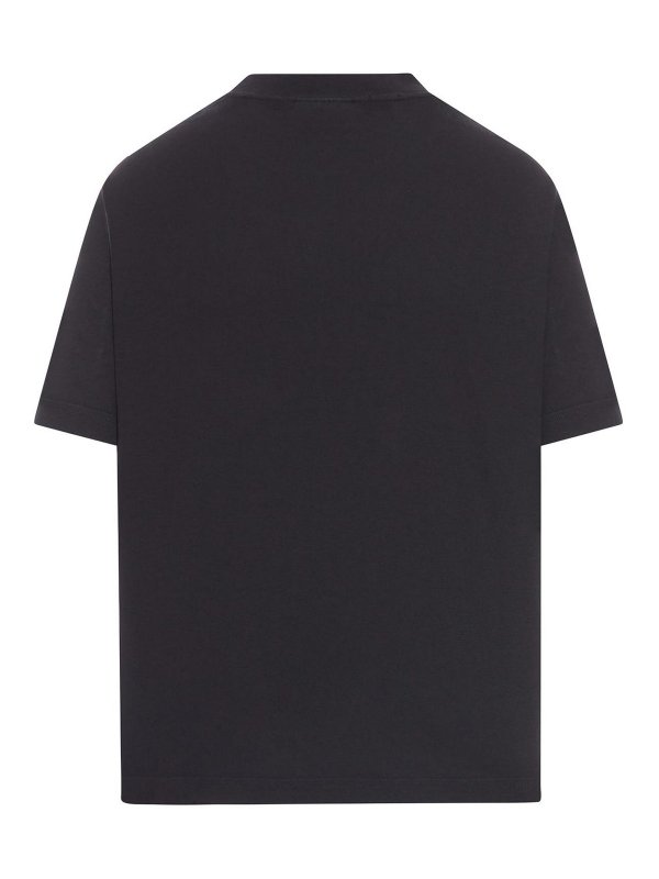 BALENCIAGA: t-shirts online - Crewneck Cotton T-Shirt With Print