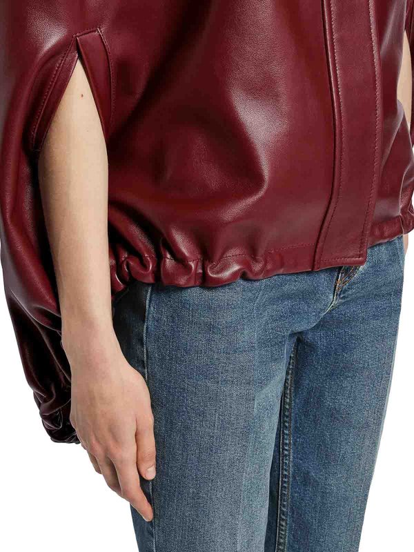 The Best Shops BALENCIAGA: レザーコート - 赤