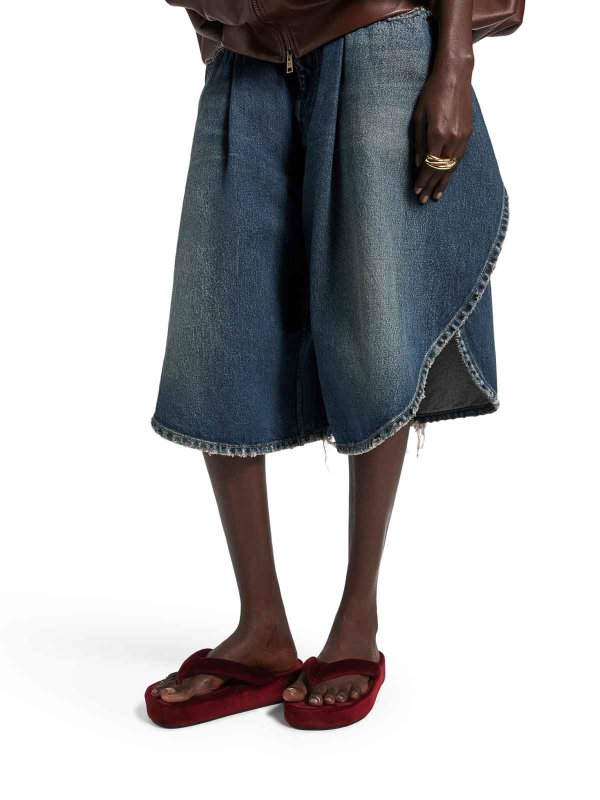 BALENCIAGA buy online Dark Ocean Denim Tulip Shorts