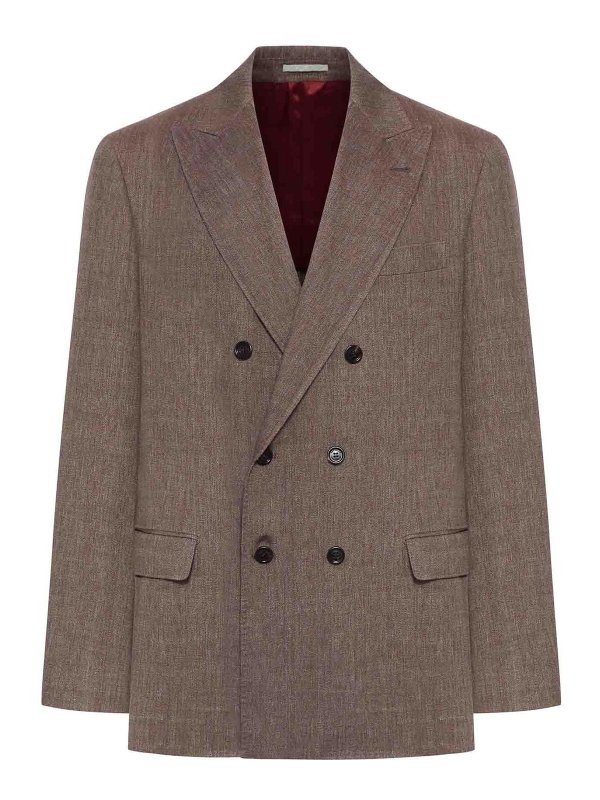 BRUNELLO CUCINELLI: Blazer - Blazer - Marrón