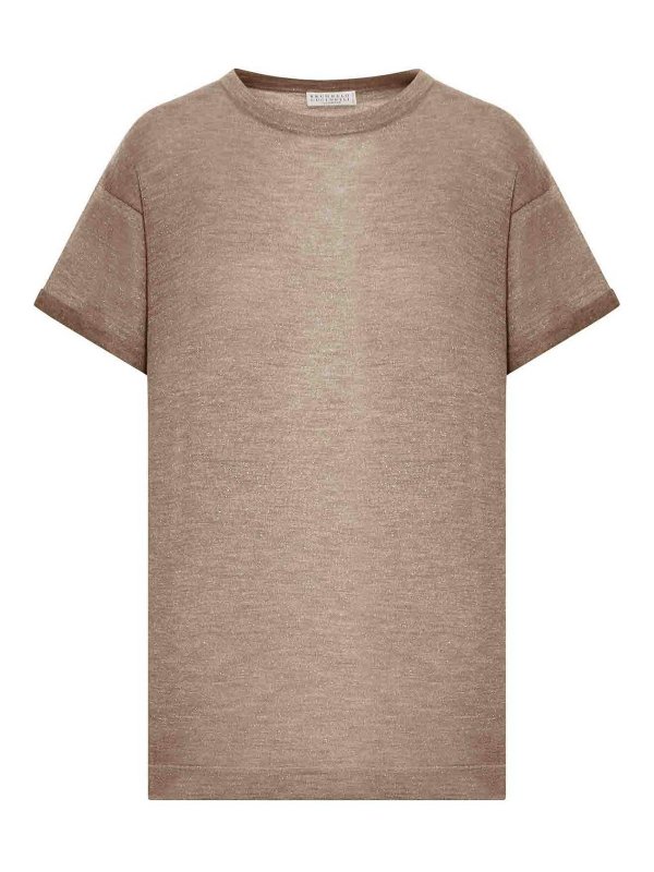 BRUNELLO CUCINELLI: クルーネック - クルーネック - ヌードカラー