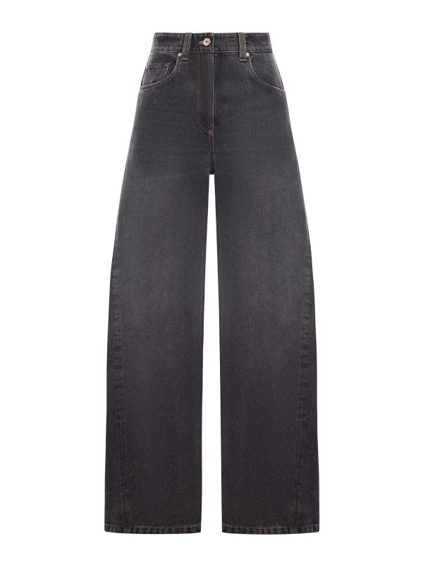 BRUNELLO CUCINELLI: Jeans à jambe droite - Jean Droit - Gris