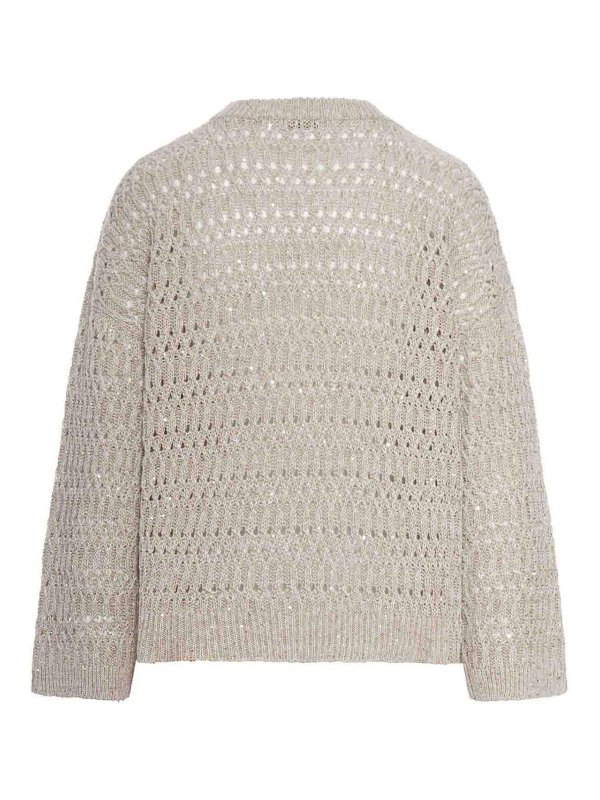 BRUNELLO CUCINELLI: Strickpullover mit Rundhalsausschnitt online - Rundhalspullover - Nude