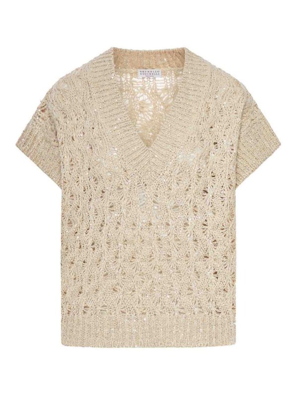 BRUNELLO CUCINELLI: ベスト - ベスト - ヌードカラー