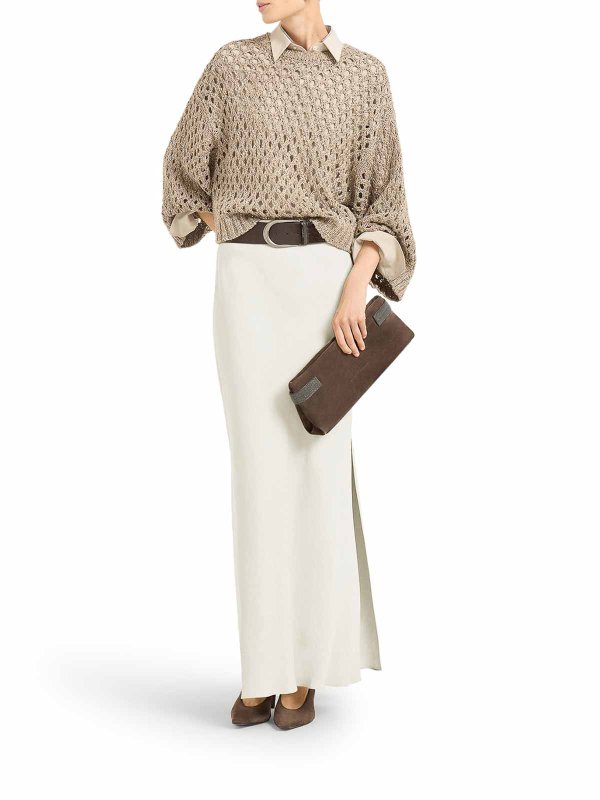 BRUNELLO CUCINELLI: Knielange und Midi Röcke online - Midirock - Weiß