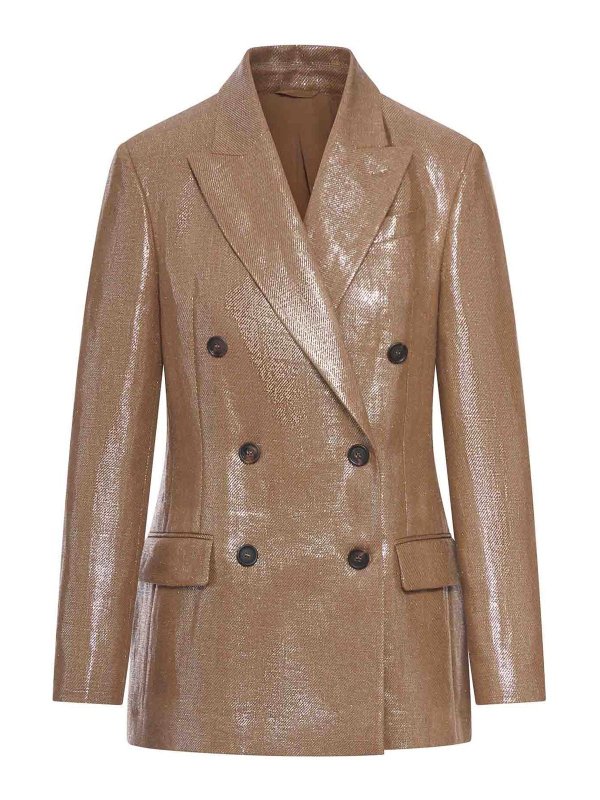 BRUNELLO CUCINELLI: Blazer - Blazer - Braun