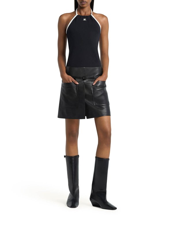 Courreges: Tops & Débardeurs online - Top - Noir