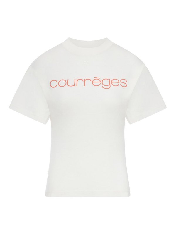 Courreges: T-shirts - T-Shirt - Weiß