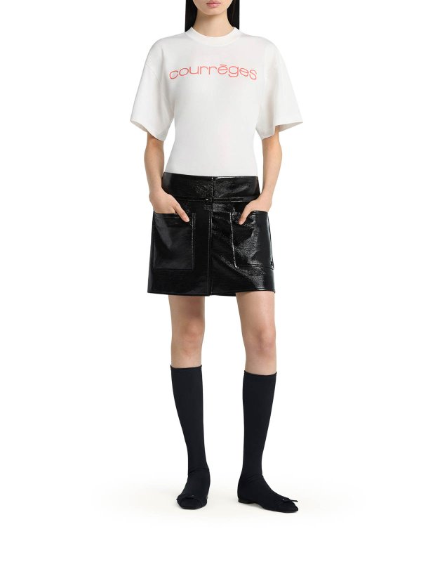 Courreges: T-shirts online - T-Shirt - Weiß