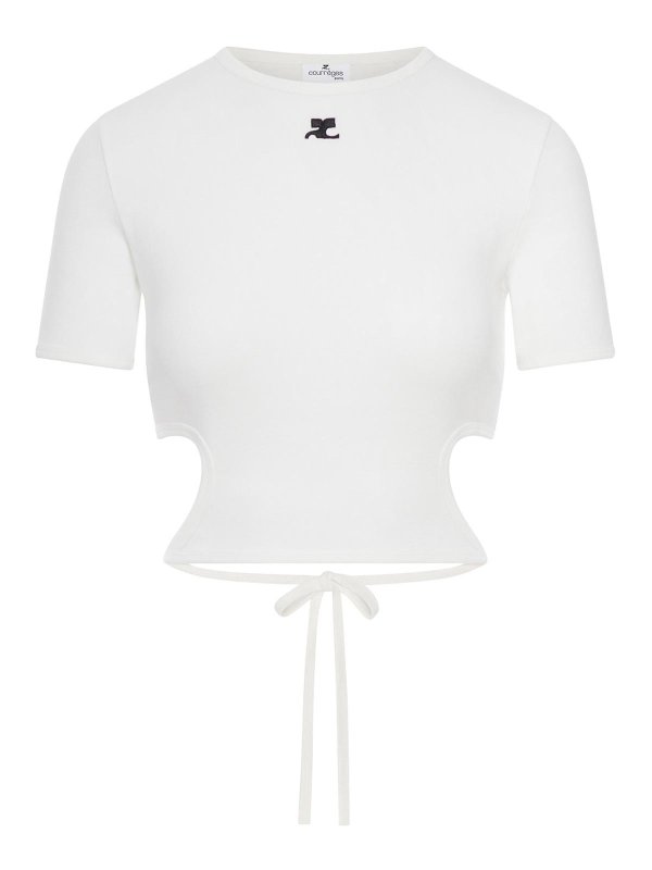 Courreges: Tシャツ - Tシャツ - 白