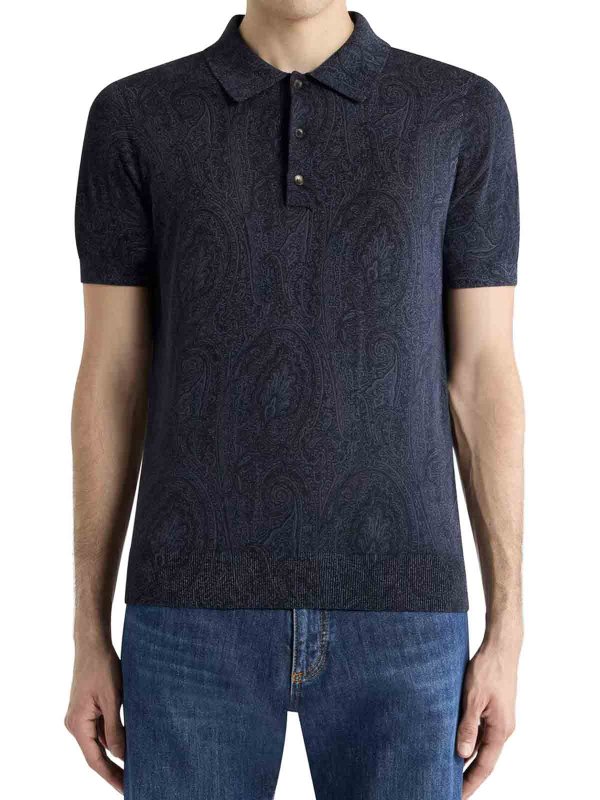 ETRO: Polos  online - Polo - Bleu