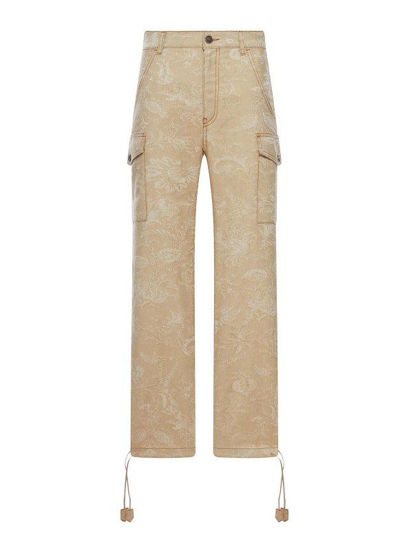 ETRO: casual trousers - Jacquard Cargo Trousers